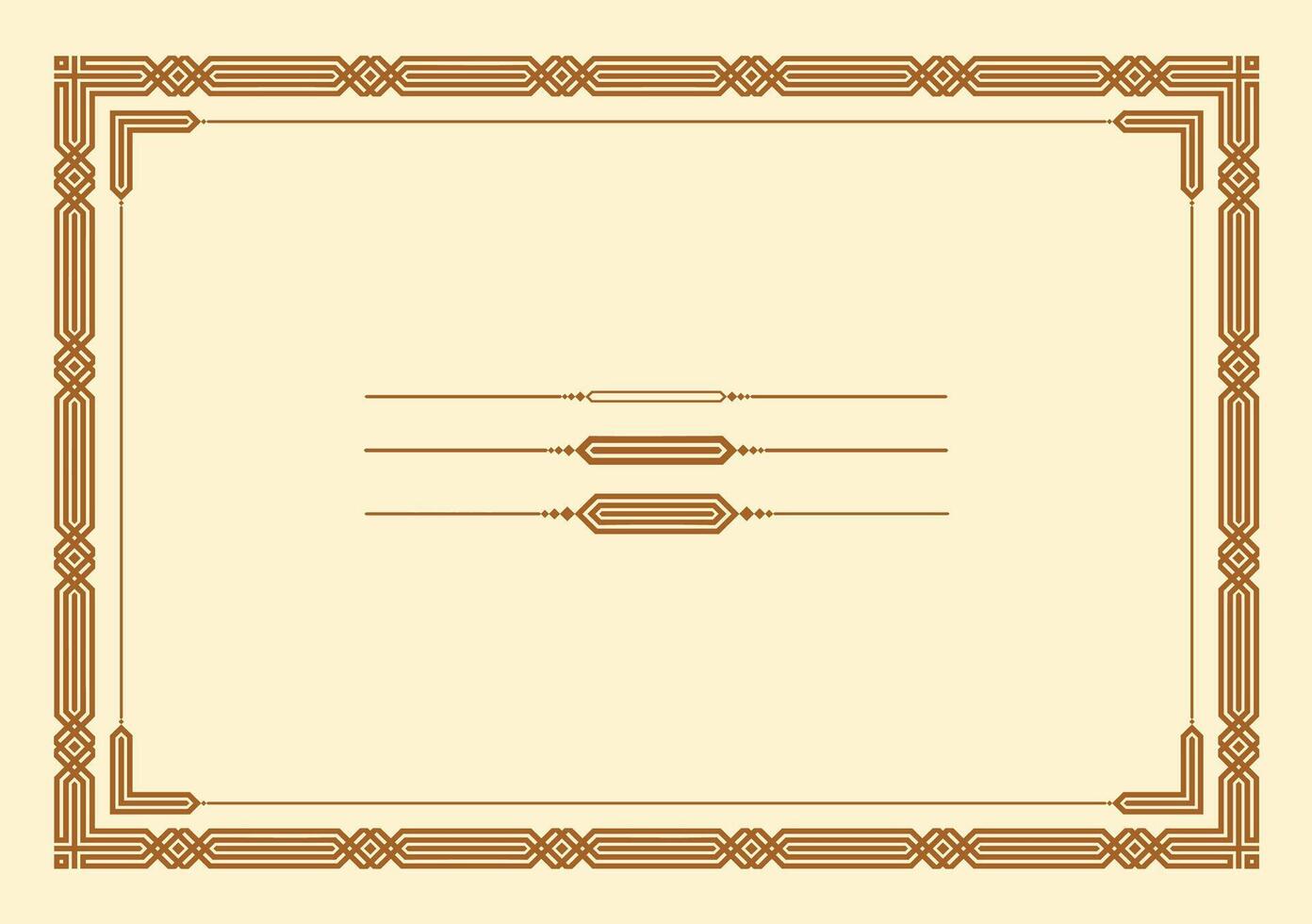 Frame with geometric ornament vector