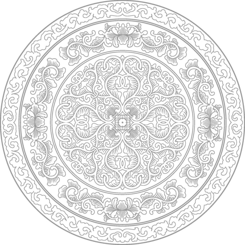 Oriental symmetrical ornament vector
