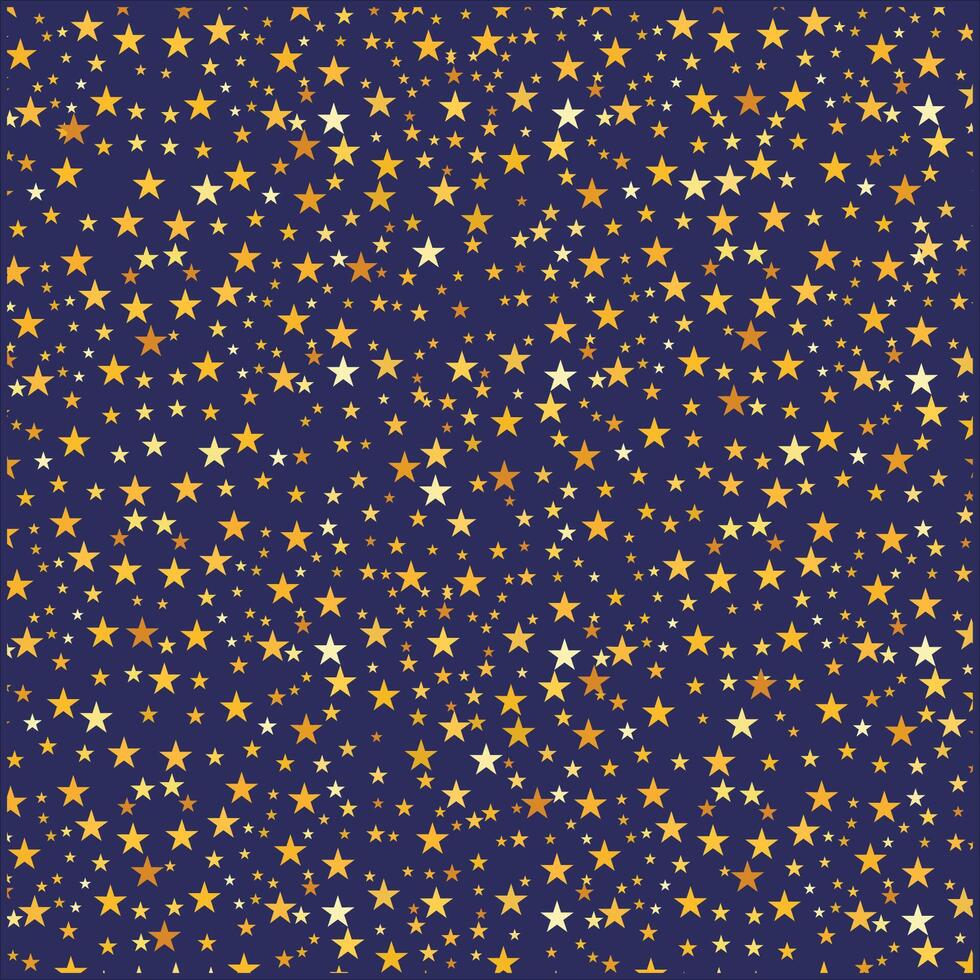 Gold stars background on deep blue vector