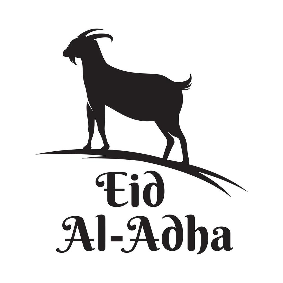 illustration Shows Eid al Adha Text intricately White Background vector