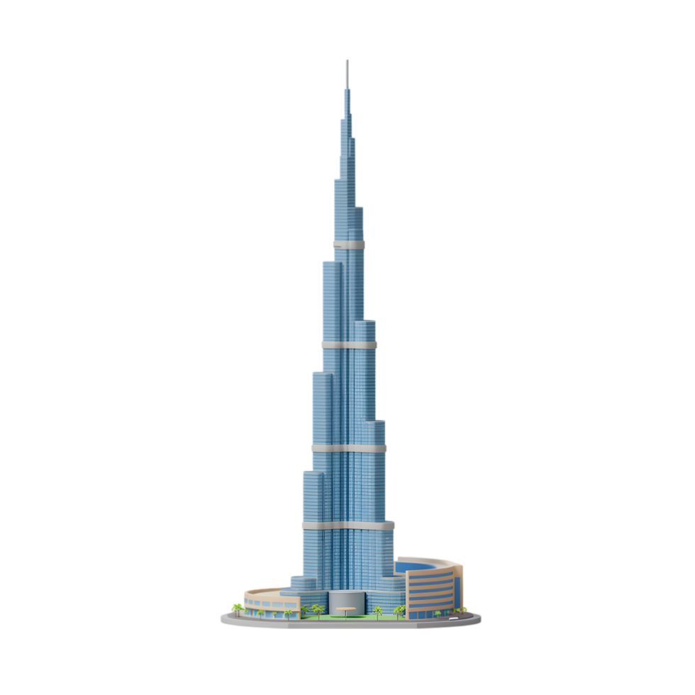 The burj khalifa is a tall building in dubai png