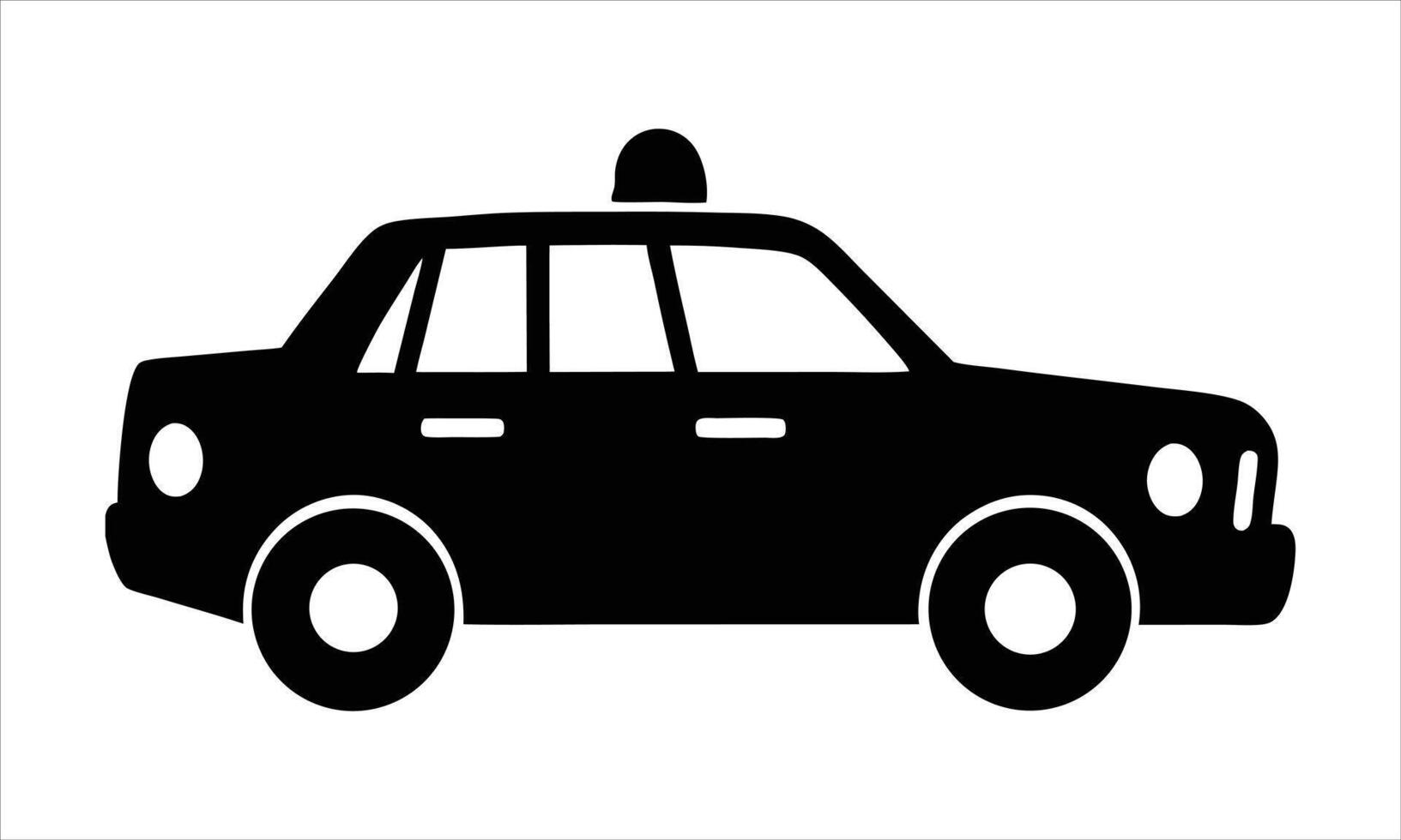 Car Silhouette white background vector