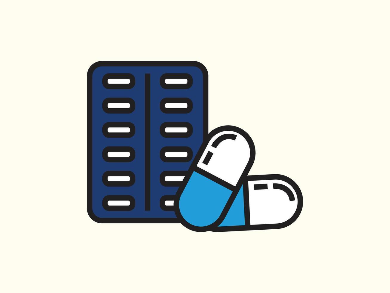 Medicine Icon in Flat Style Design vector