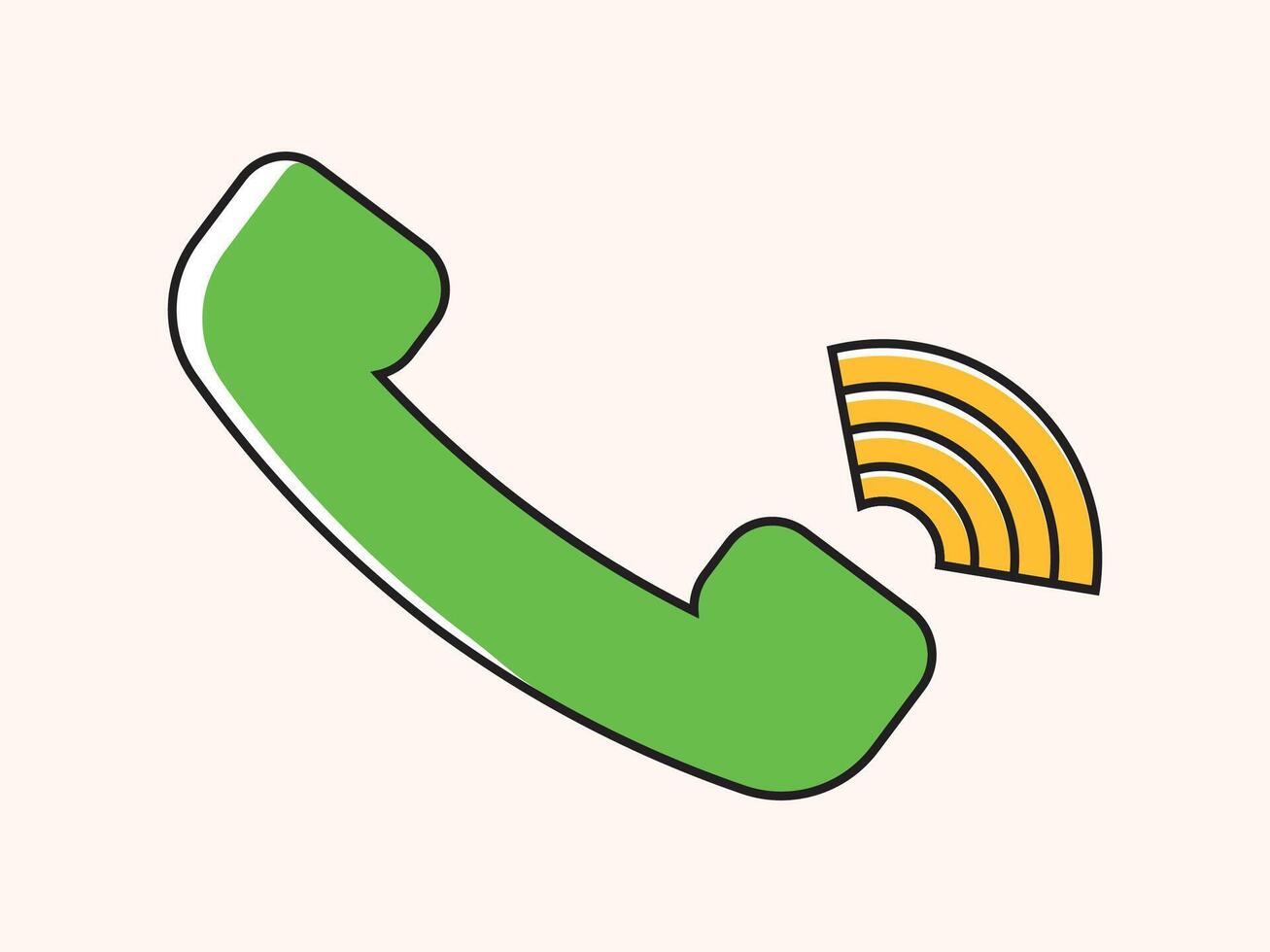 phone call icon, flat design vector