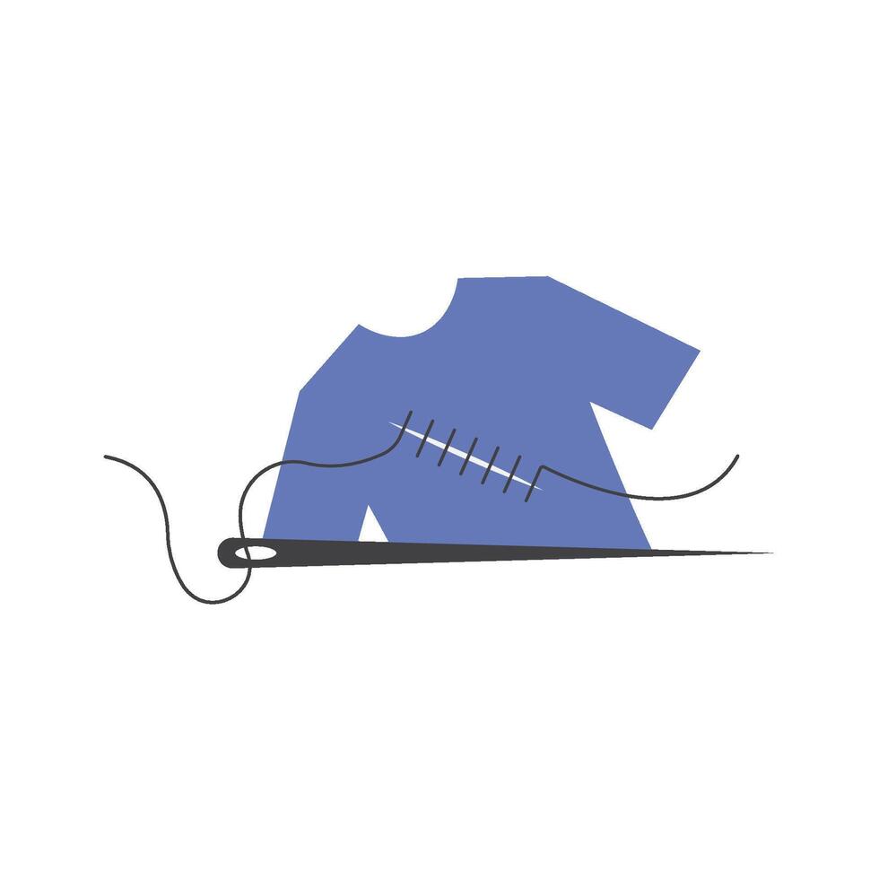 Tailor or textile flat design template vector