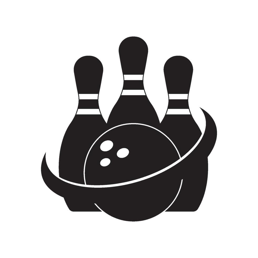 Bowling logo and symbol design vector