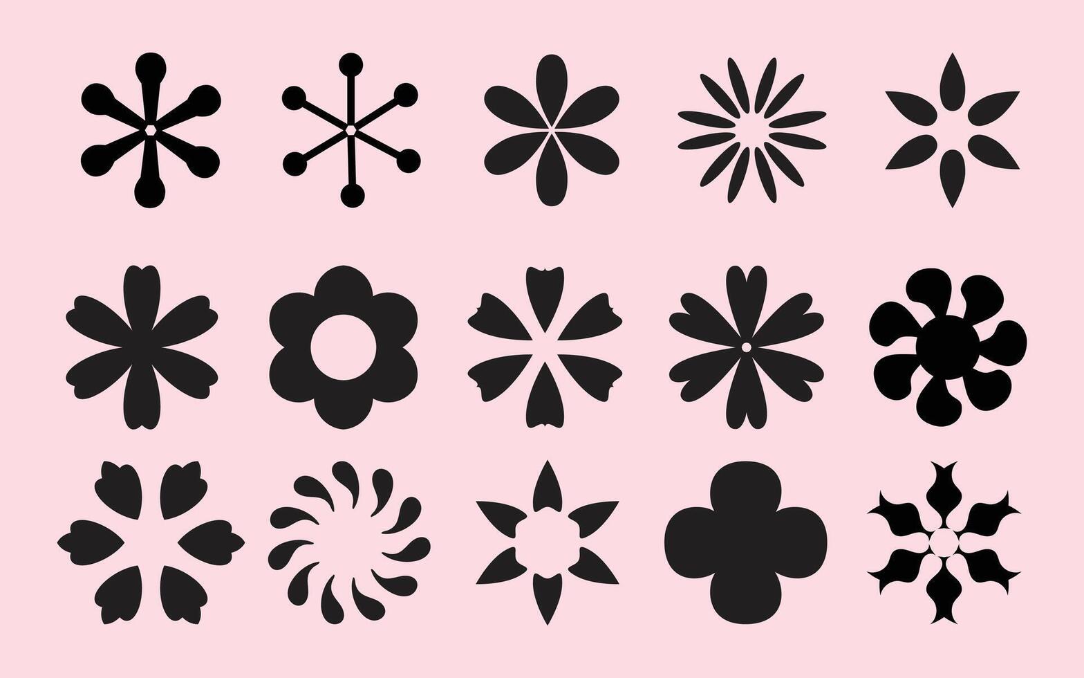 Geometric Floral and Star Patterns bundle. vector
