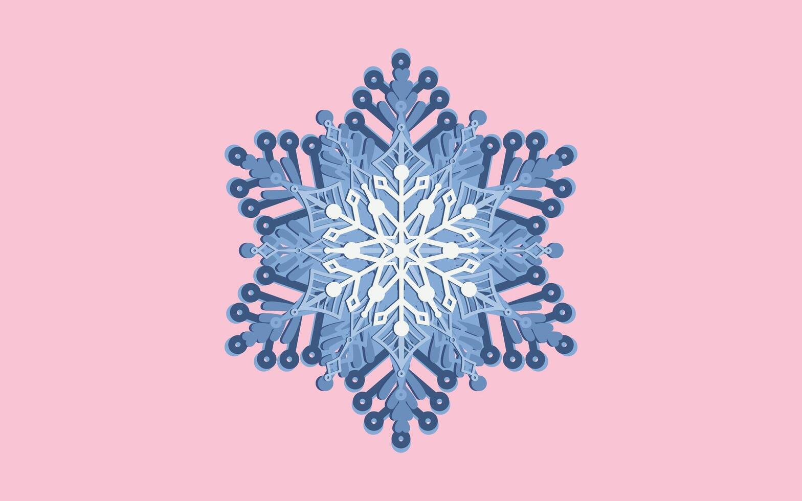 Intricate Christmas Snowflake multilayered Design with Seasonal Greetings vector