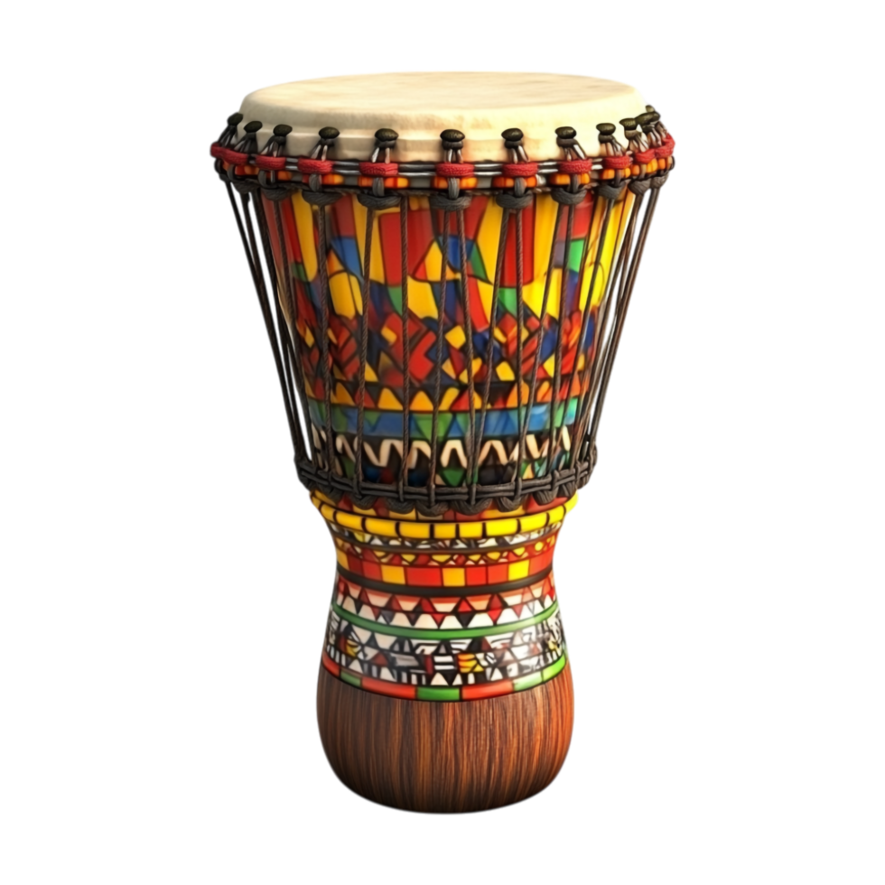 african drum djembe on transparent background png