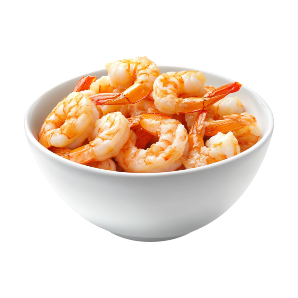 shrimp in a bowl on a transparent background png