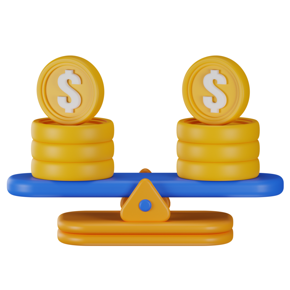 Financial Stability 3D Illustration png