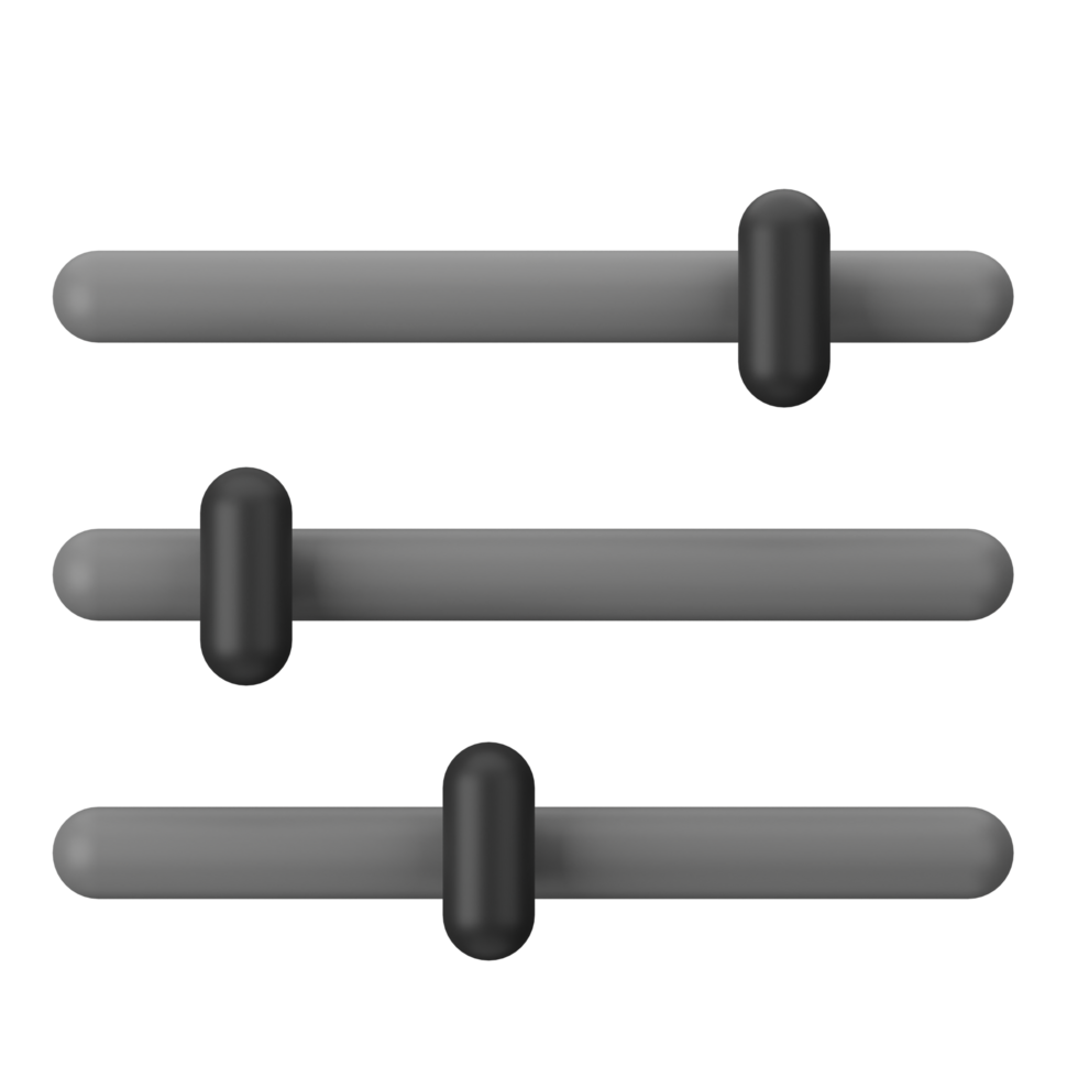 3d Realistic Filter slider Icon png