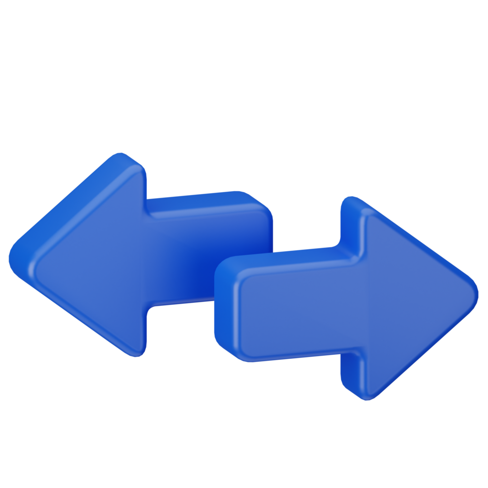 3D Blue Arrow Icon Directional Symbol for Web and Navigation png