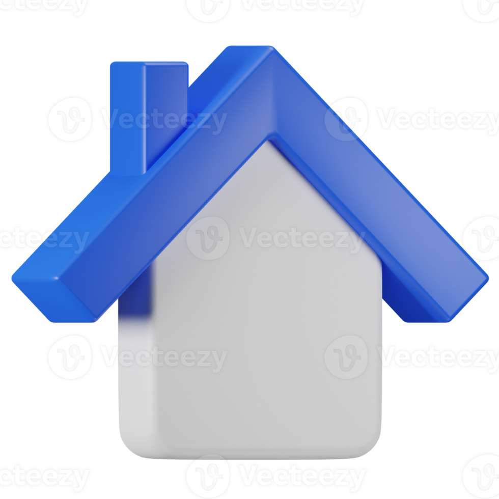 3D Render of a House Icon png