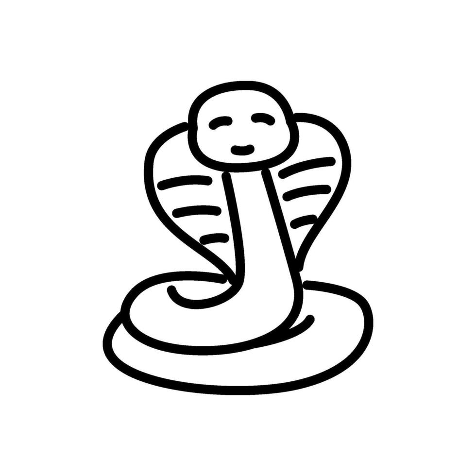 cobra snake icon, line style icon vector