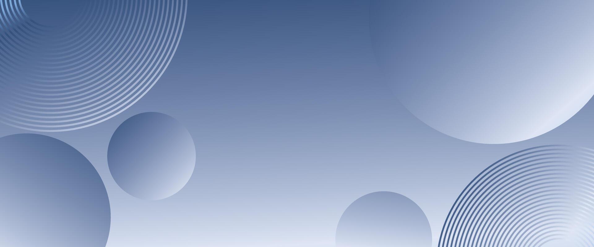 Abstract blue gradient background with circle elements vector