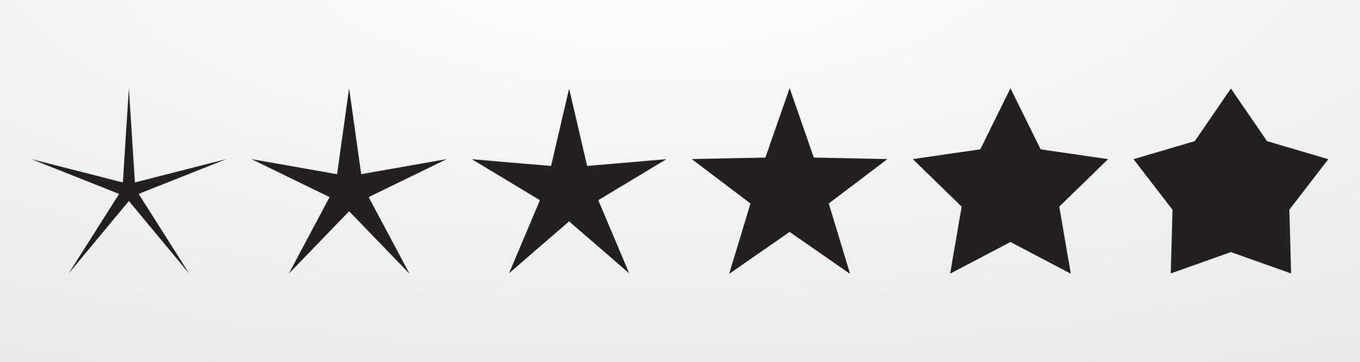 Stars set isolated on white background vector