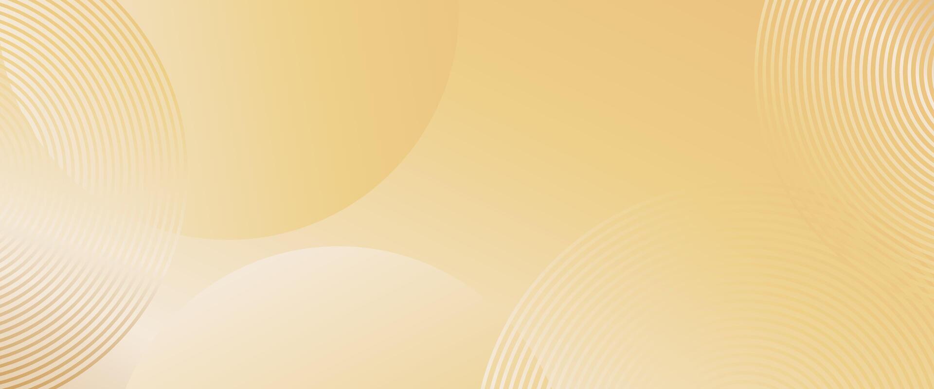 Abstract gold modern background with circle elements vector