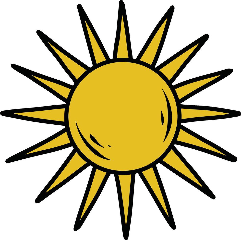 Sun icon set flat design vector