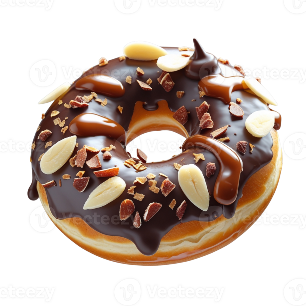 Peanut Crush and Choco Drizzle, The Ultimate Donut Treat png