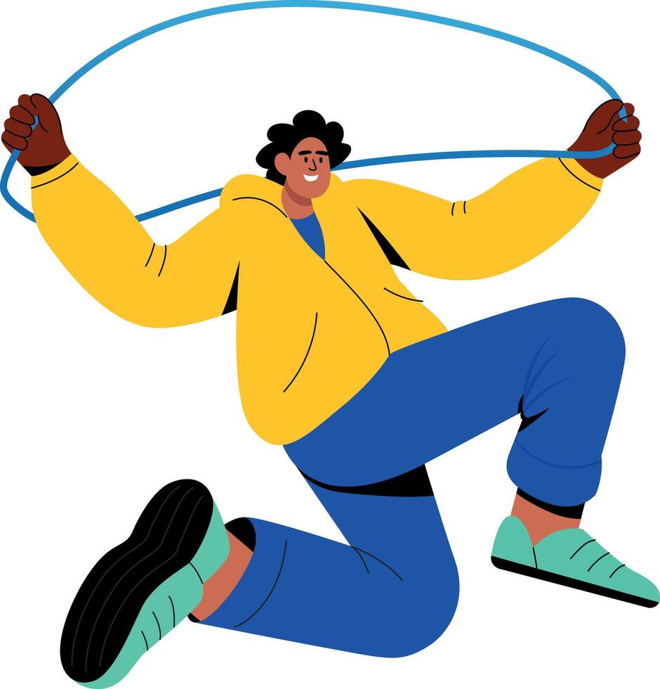 A flat style illustration of band exercise vector
