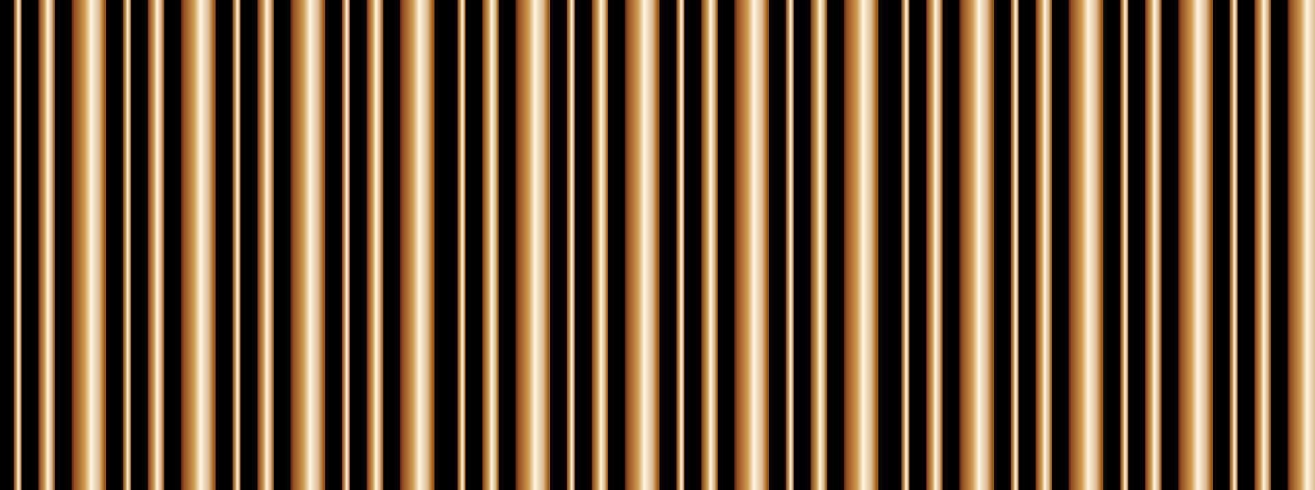 Black and gold striped background vector