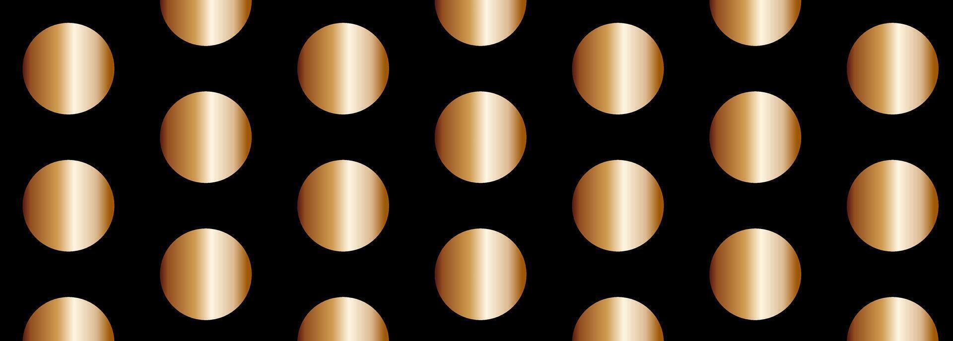 Black and gold pattern with oval shapes vector