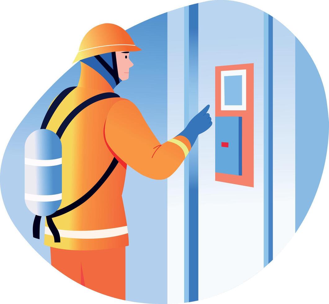 A flat style illustration of alarm checking vector
