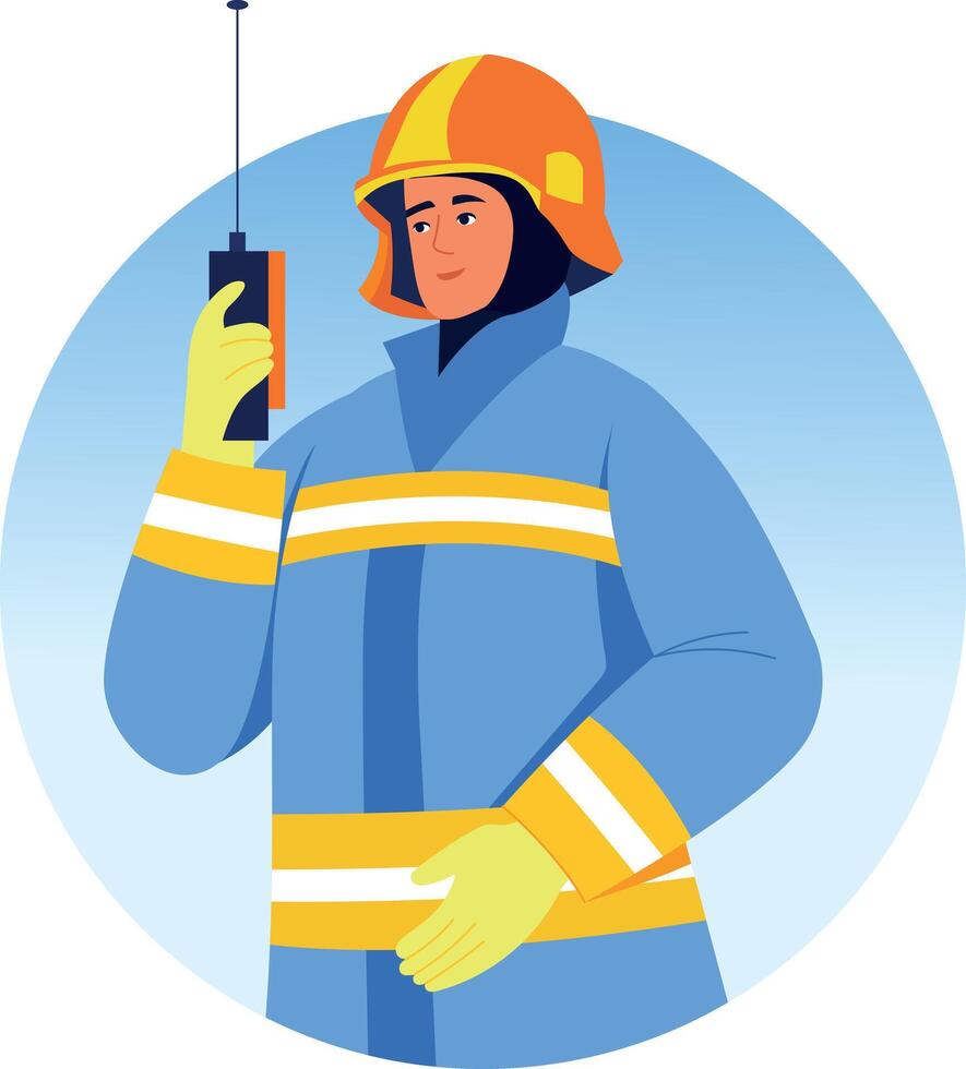 A flat style illustration of radio communication vector
