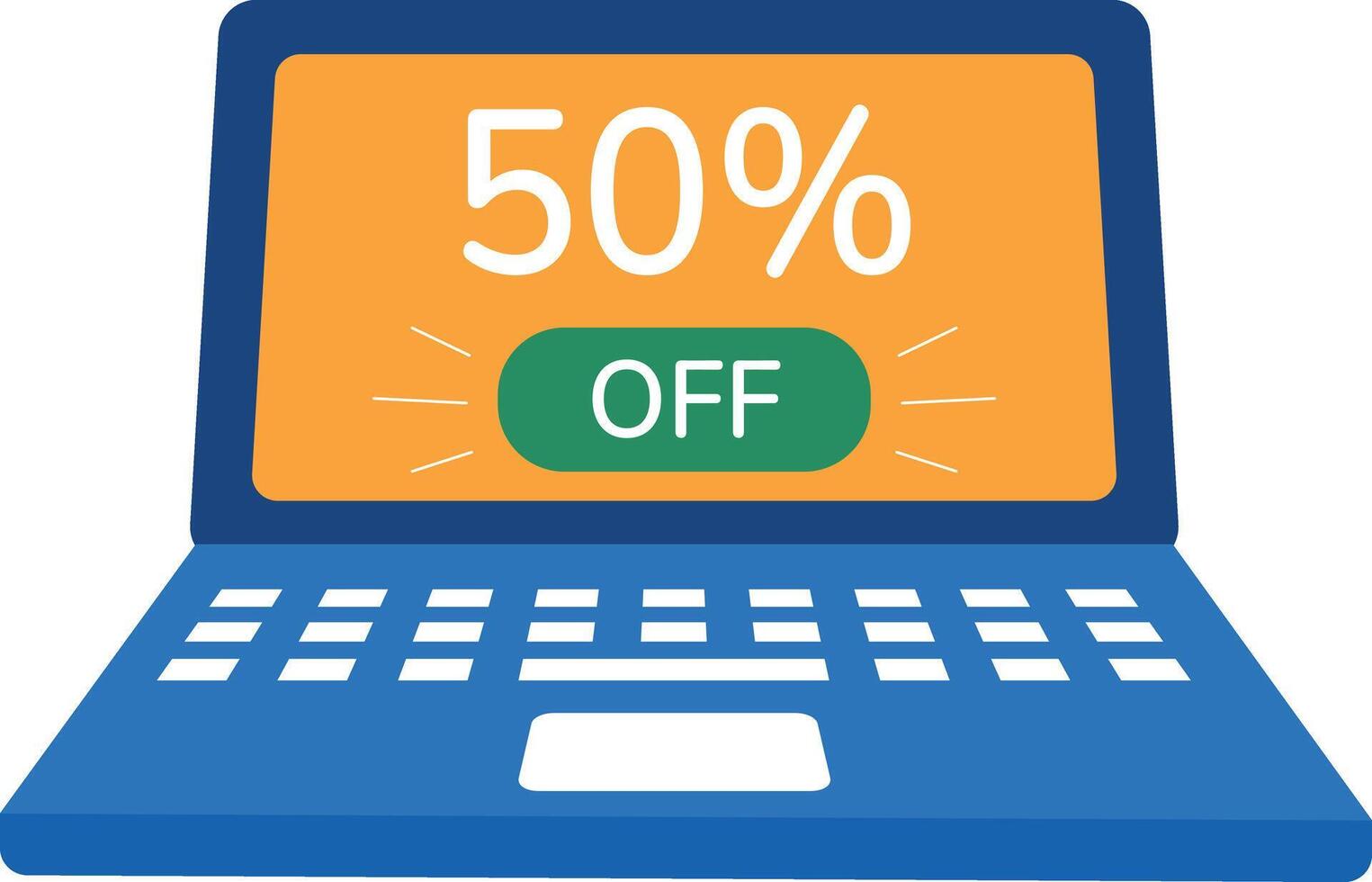 An illustration of online sale in flat style vector