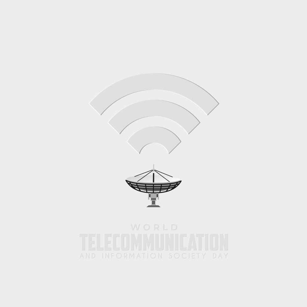 World Telecommunication and Information Society Day Template, May 17 vector