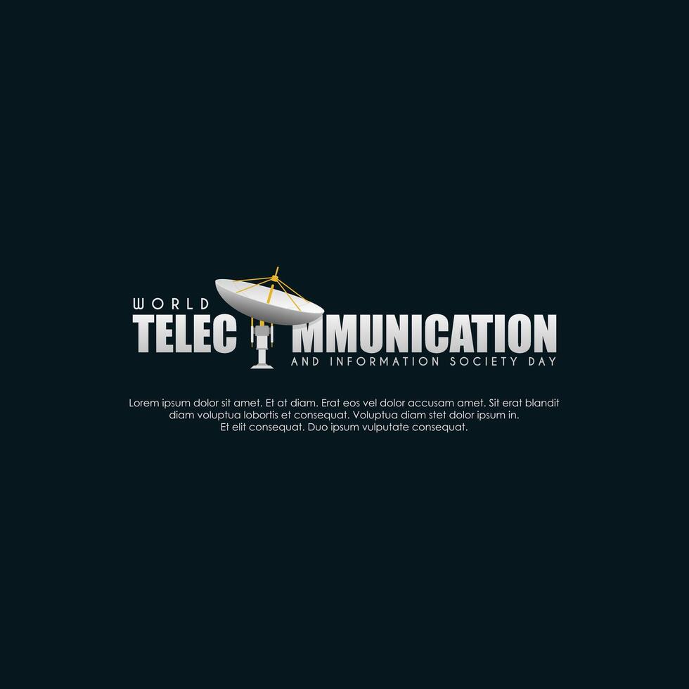 World Telecommunication Day, celebrated on May 17th each year vector
