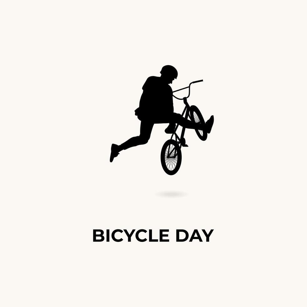 World Bicycle day illustration with bicycle design, 3rd June vector