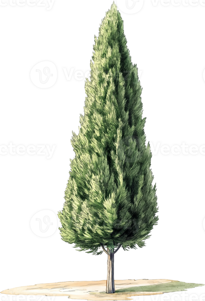 A tree is shown in a drawing png