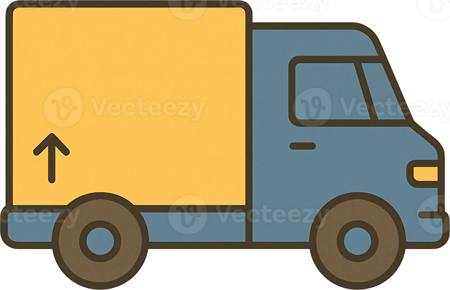 A truck with a box on the back png