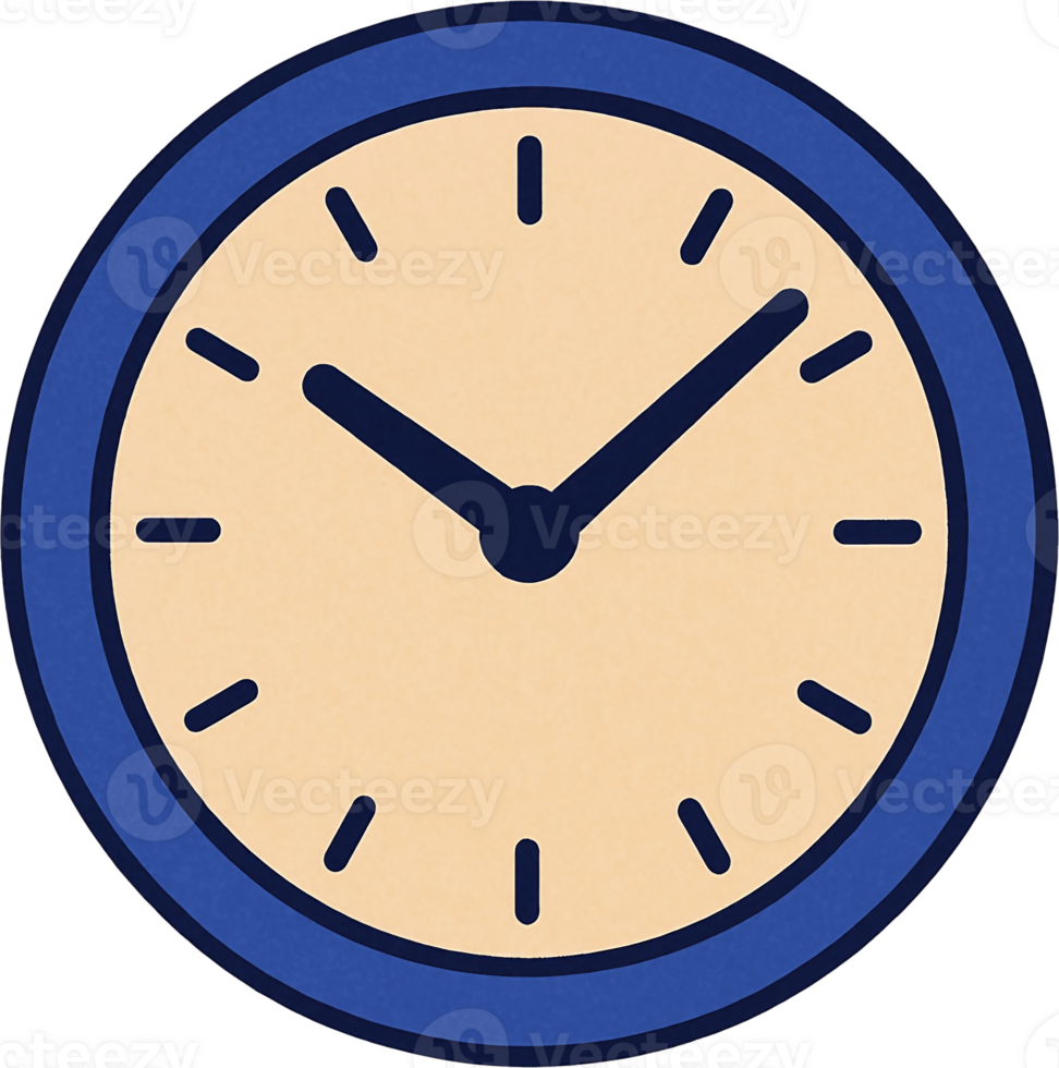 A clock icon with a blue circle png