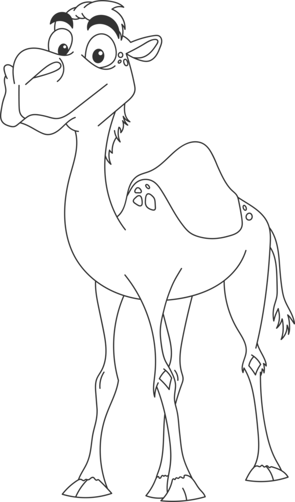 A cartoon camel with a playful expression png