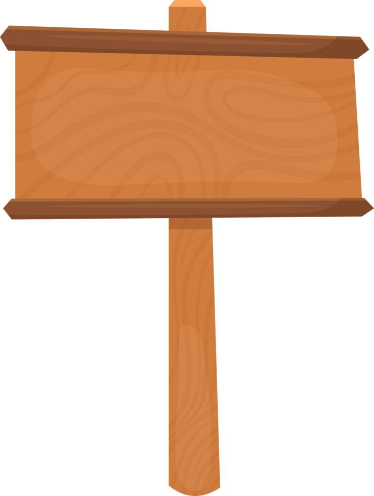 A simple, blank wooden signpost, awaiting a message or direction png