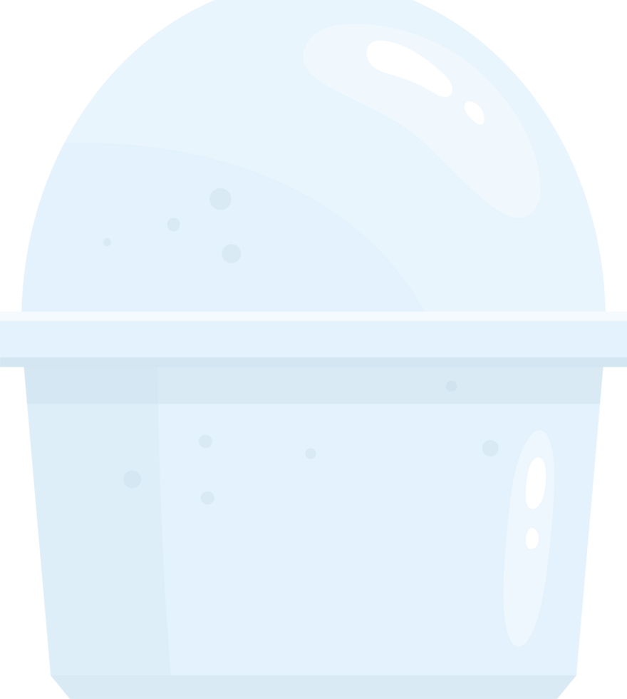 Cartoon container with rounded lid png