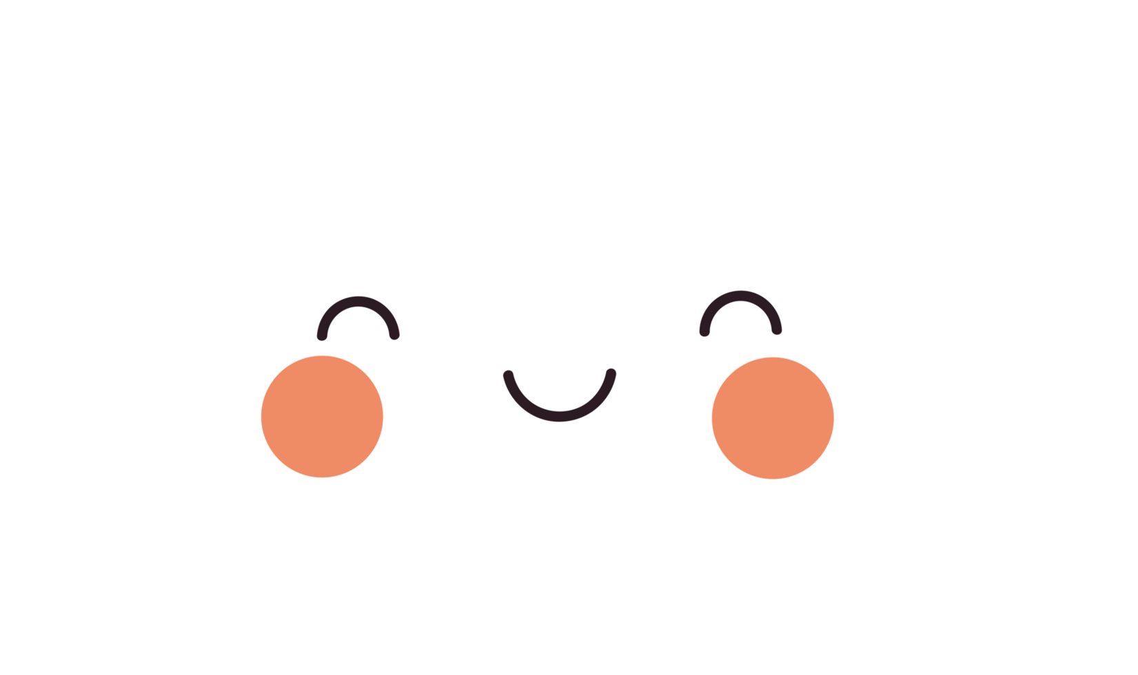 A cartoon cloud with a smiling face and pink cheeks floating. Simple, cute, and whimsical. A illustration for weather or children. png