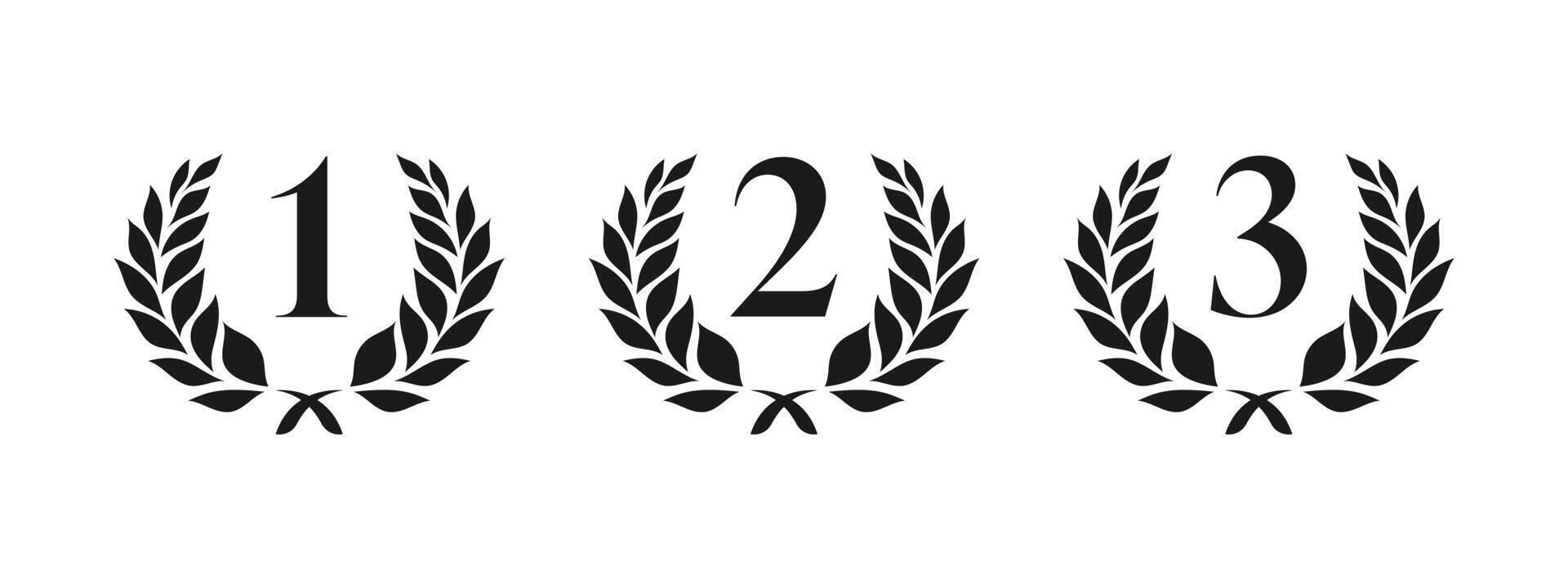 Award winner emblem. Award laurel wreath graphic vector