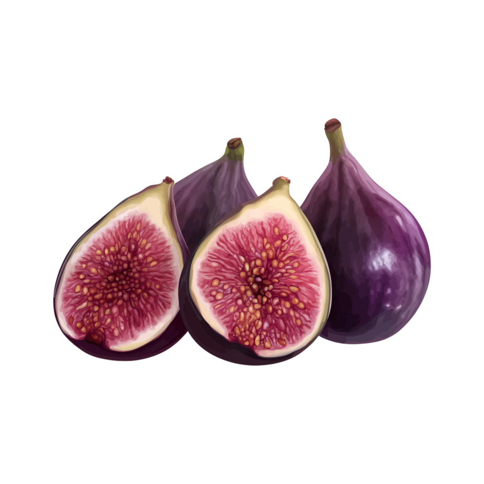 Fresh figs cut open delicious fruit png