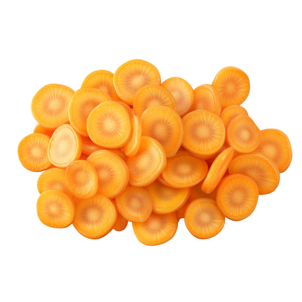 Fresh carrot slices png