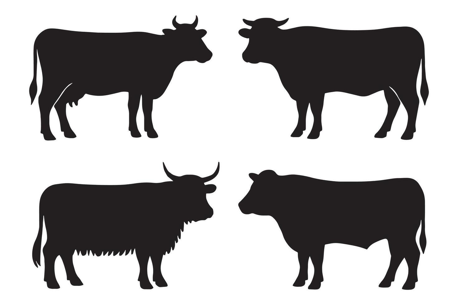 Cow graphic icon Cow black silhouette isolated vector