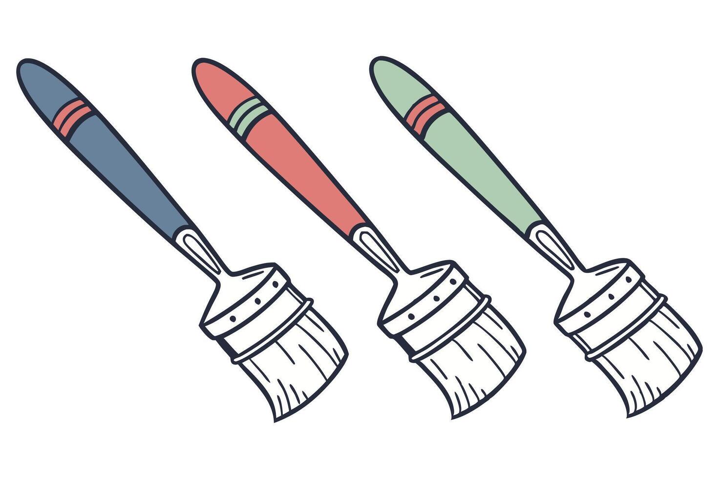 Clean Brush Line Art for Design Use vector