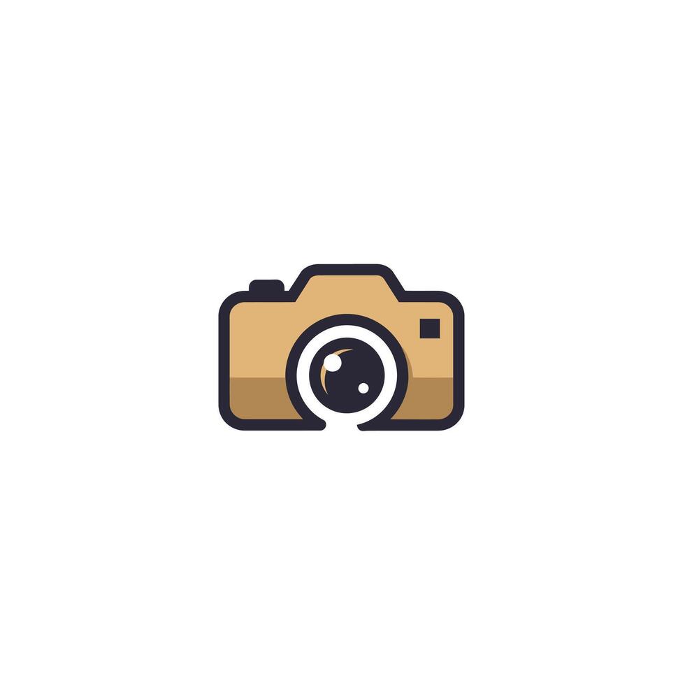 Camera logo design on a white background vector