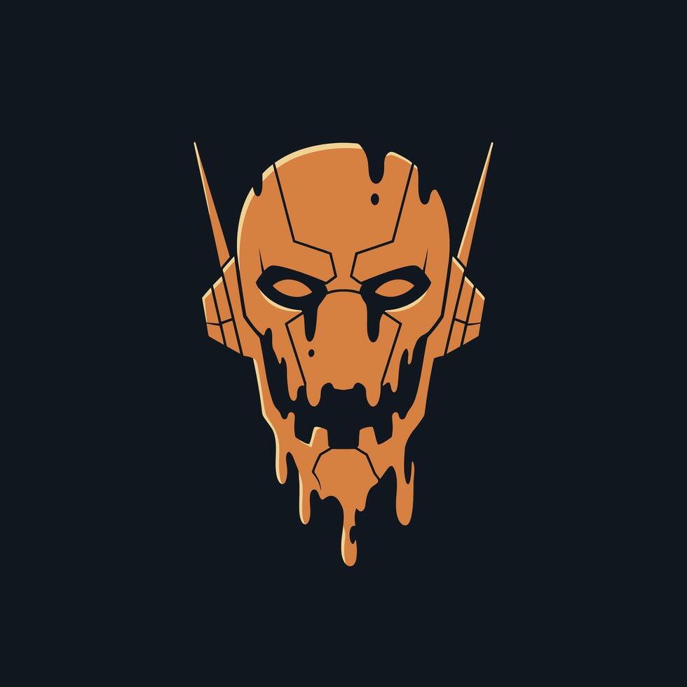 Modern illustration of a skull logo design vector