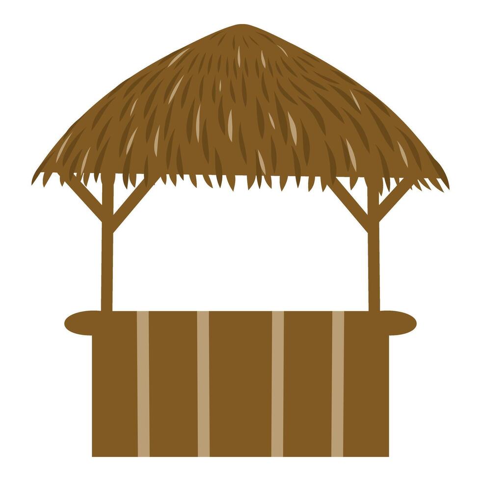 Summer beach pub illustration. cartoon illustration of tropical bar vector