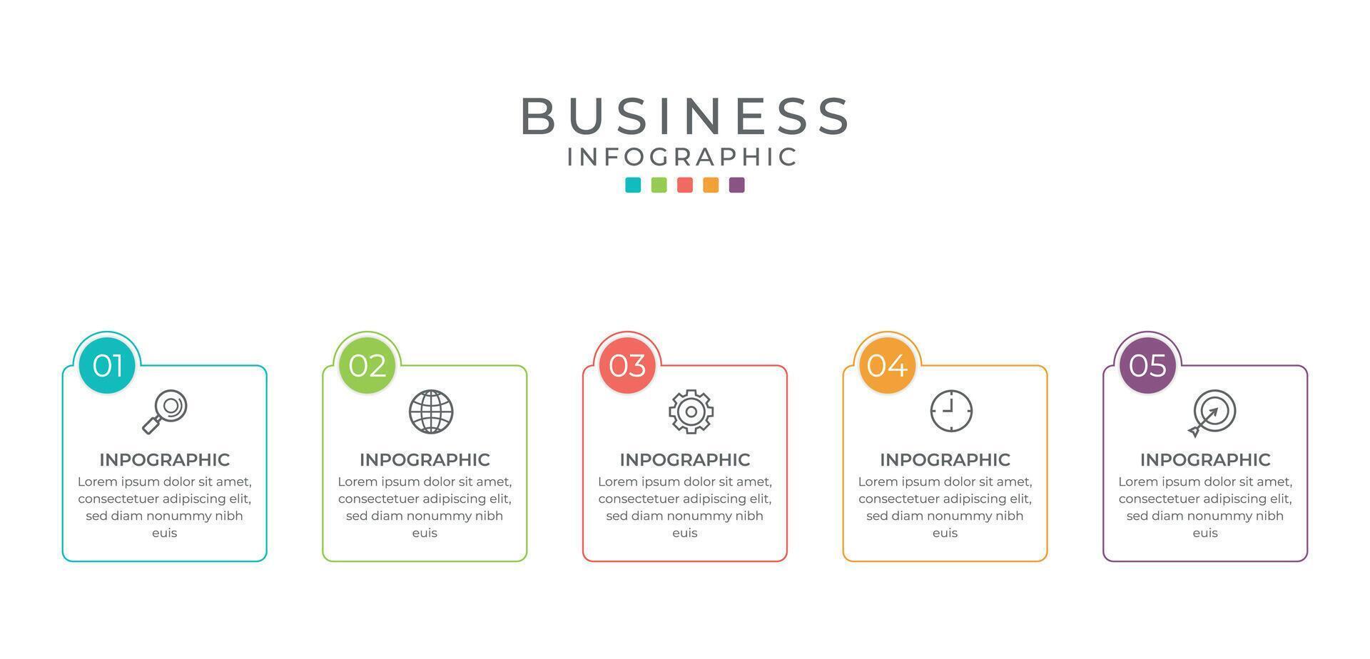 Business infographic design can be used for workflow layout, diagram, annual report. vector