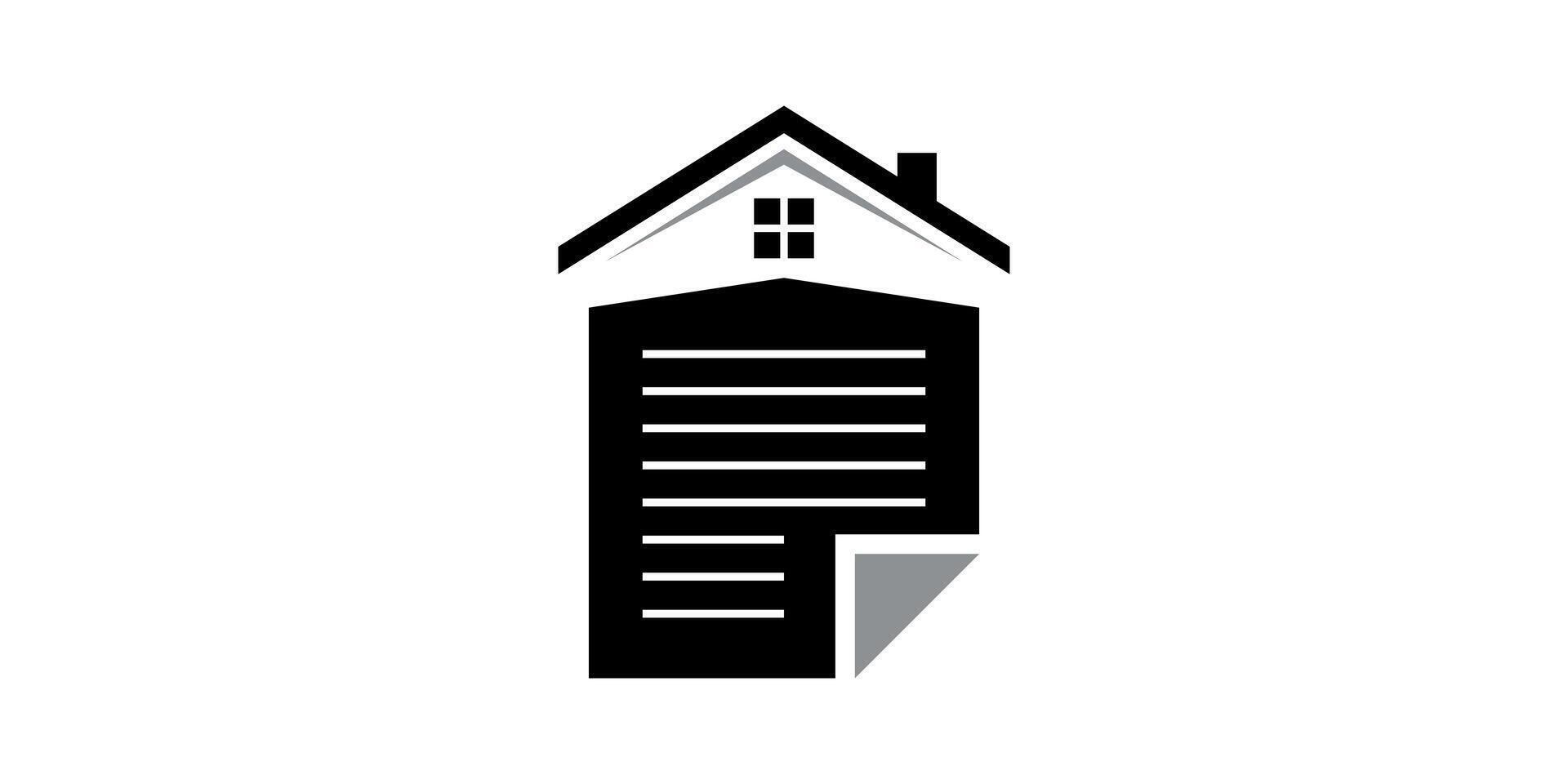 document and house icon logo combination design, logo design template, symbol, icon, creative ideas. vector